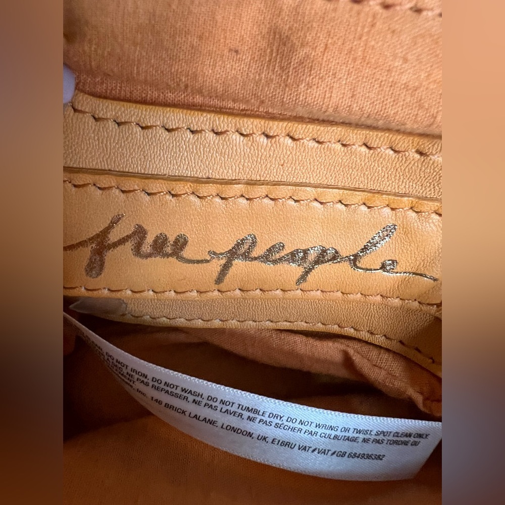 FREE PEOPLE Orange Leather Close to You Mini Bag - Picture 8 of 10